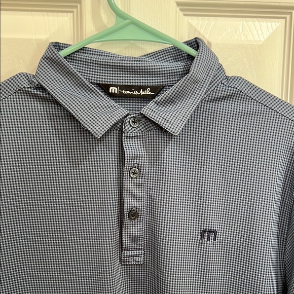 Travis Mathew Blue Polo Shirt Cotton Blend size medium - Picture 2 of 6